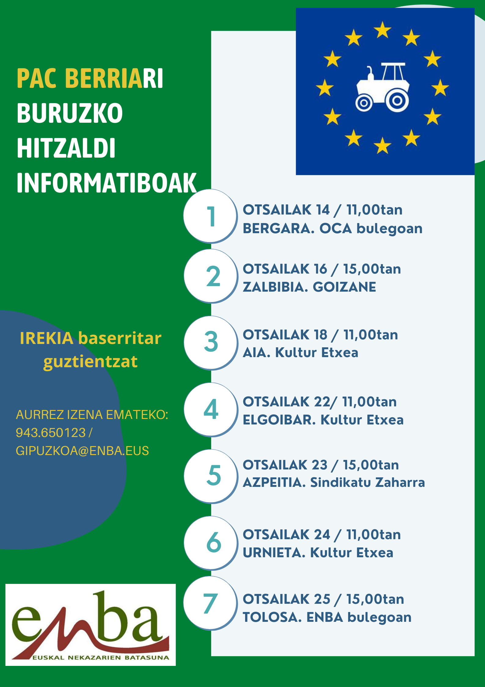 Ciclo de reuniones informativas sobre la nueva PAC 2023-2027