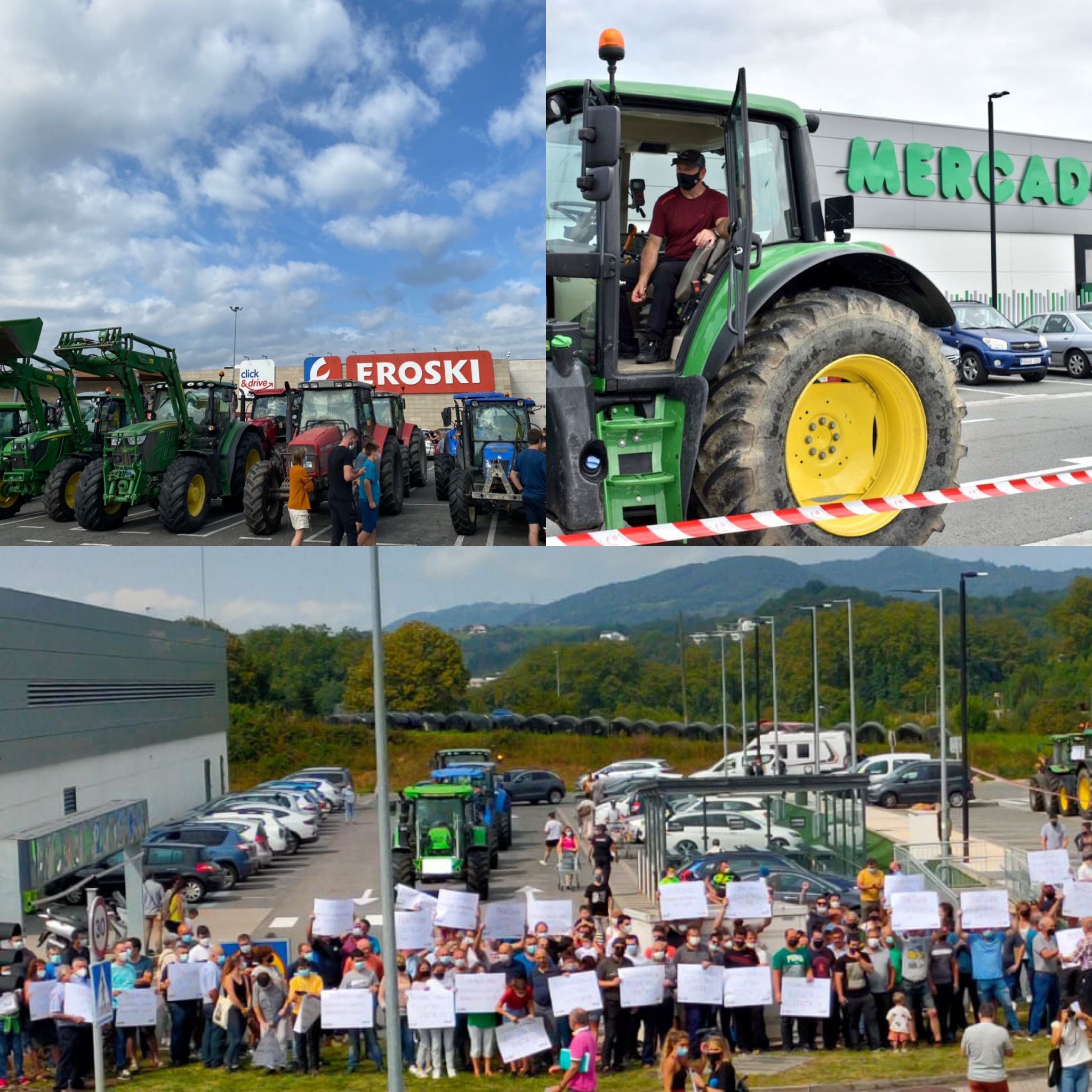 La MARCHA LÁCTEA de los baserritarras reivindica ante la distribución, la dignidad del sector y láctea y reclama los 0,70 como PVP mínimo