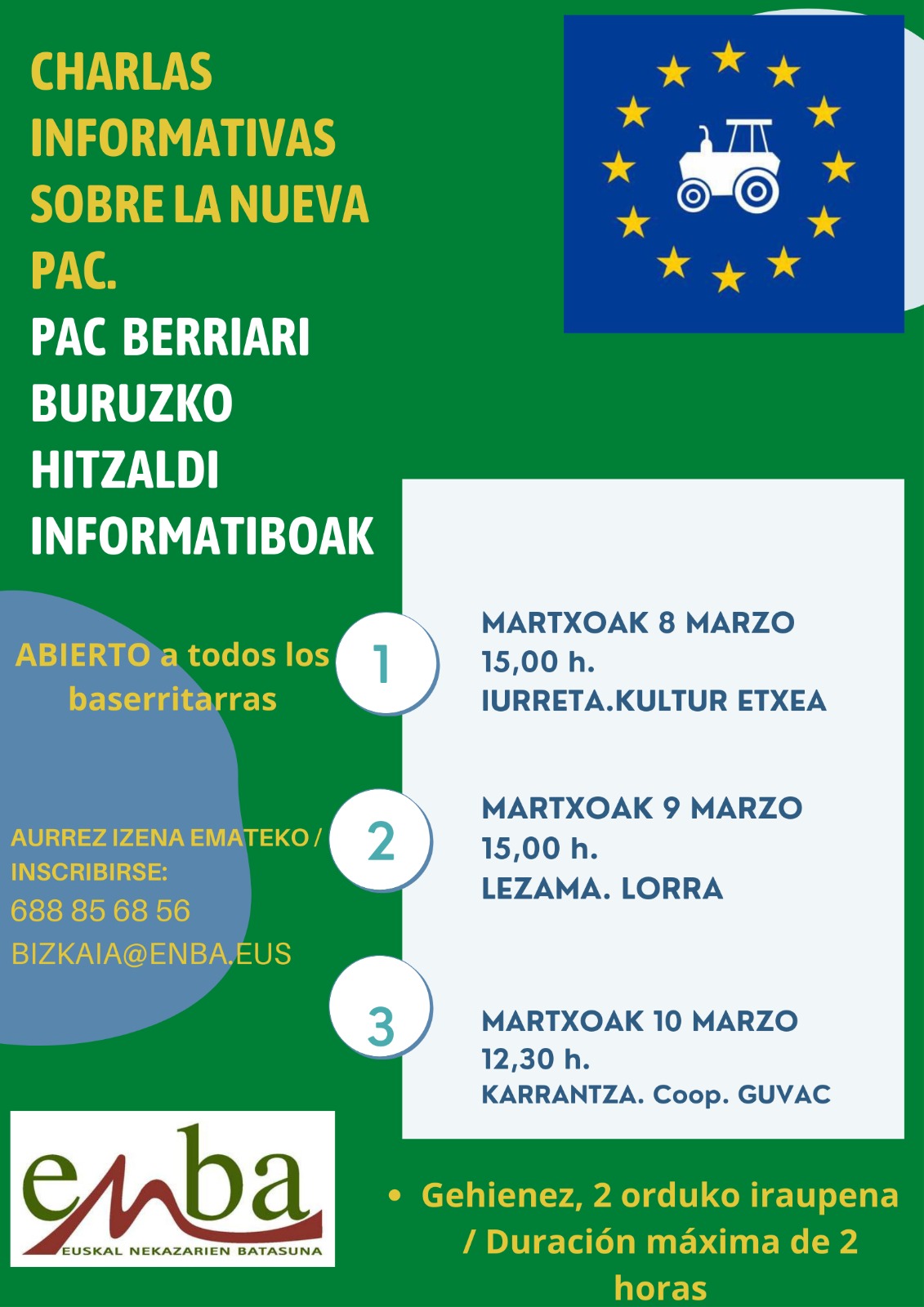 Ciclo de Charlas sobre la Nueva PAC en BIZKAIA
