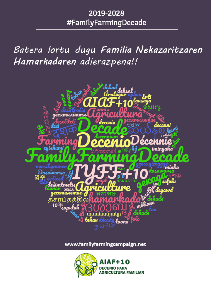 La ONU aprueba el Decenio para la Agricultura Familiar 2019-2028