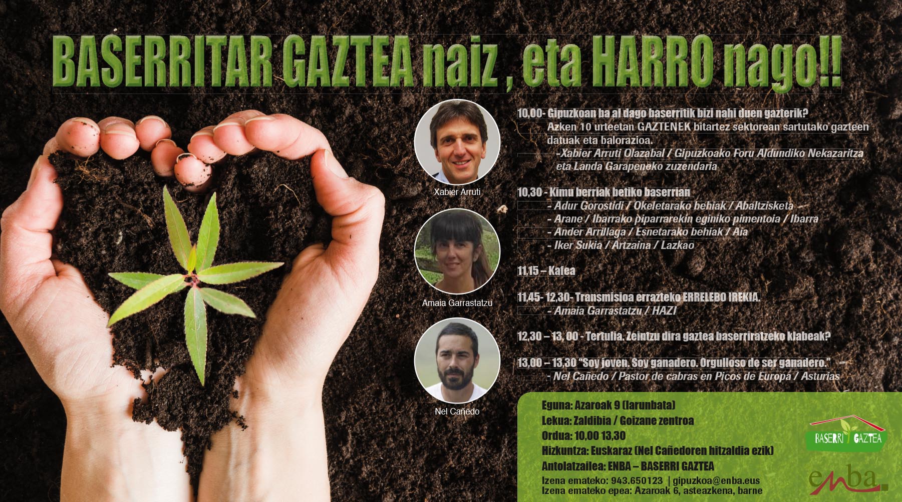 BASERRITAR GAZTEA naiz , eta HARRO nago!! jardunaldia Azaroaren 9an